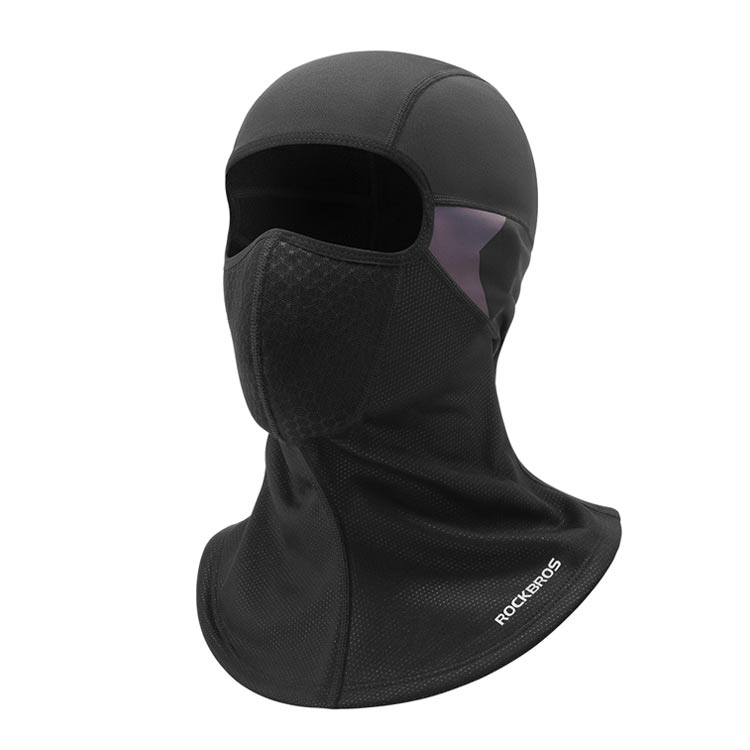 Bonnet et cagoule de cyclisme GENERIQUE ROCKBROS Cagoule Courte de Vélo -  Masque Automne/Hiver Homme Femme Moto - Coupe-Vent/Respirant/Élastique -  Noir